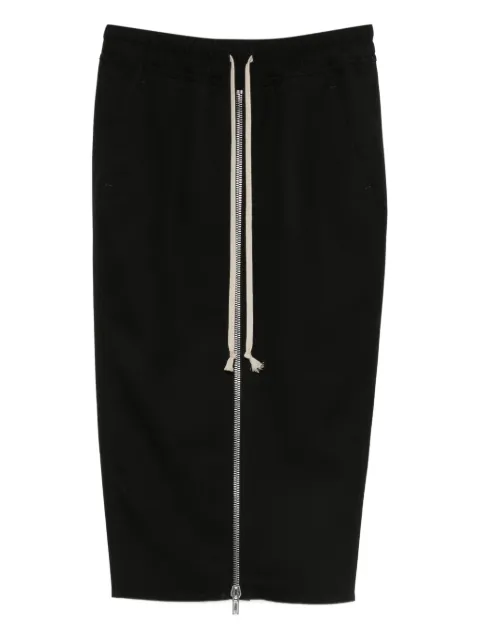 Rick Owens zip-front drawstring midi skirt