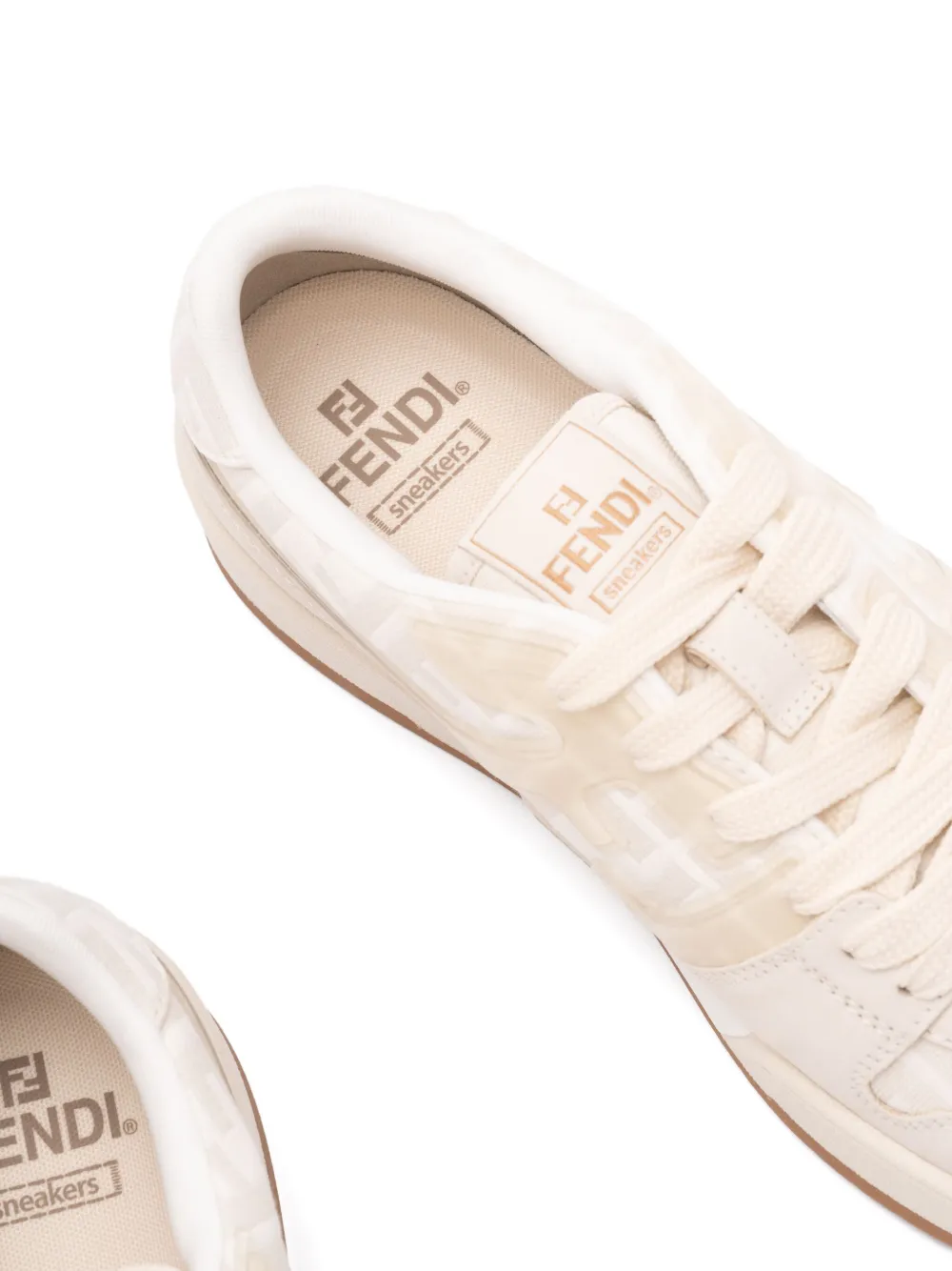 FENDI Match suède sneakers Beige