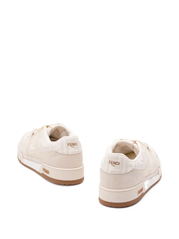 FENDlマッチ　スニーカー　ホワイトスエード FENDI Match スエードスニーカー | ニュートラル | FARFETCH JP