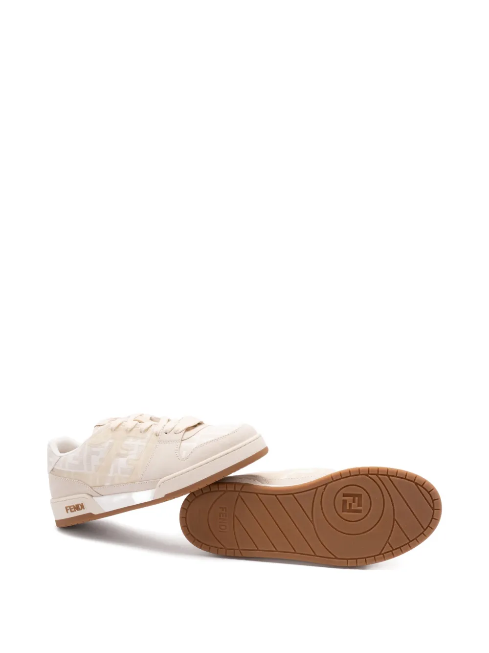 FENDI Match suède sneakers Beige