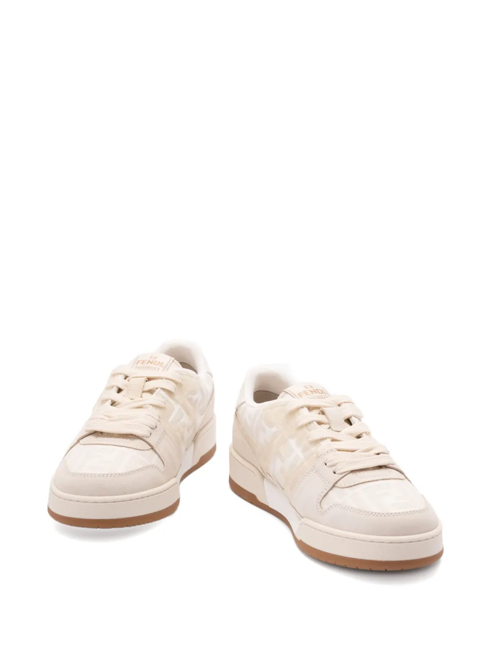 FENDI Match suède sneakers Beige