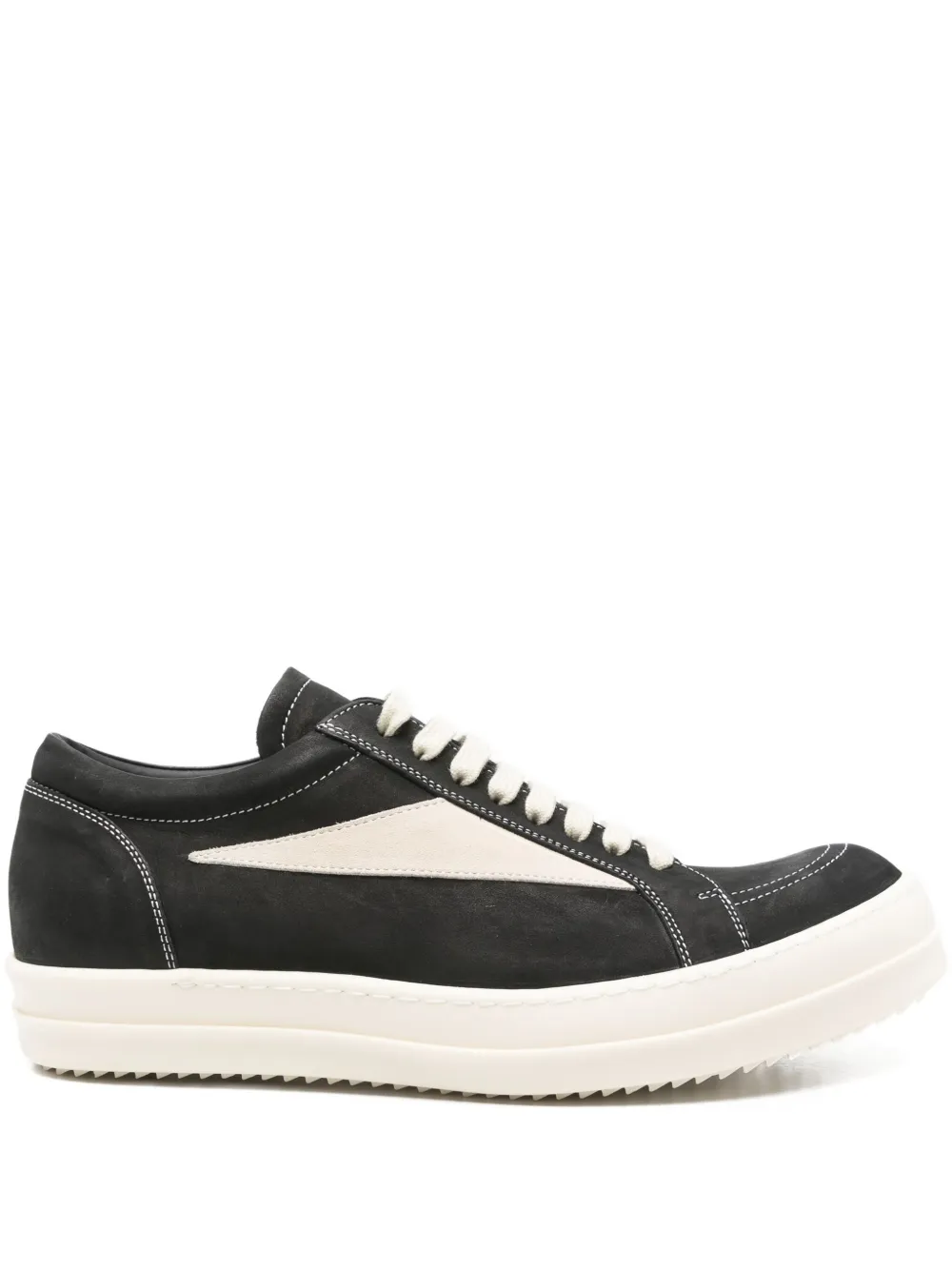 Rick Owens panelled lace-up trainers | Black | Image 1