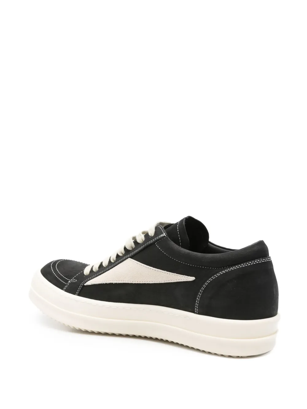 Rick Owens panelled lace-up trainers Black