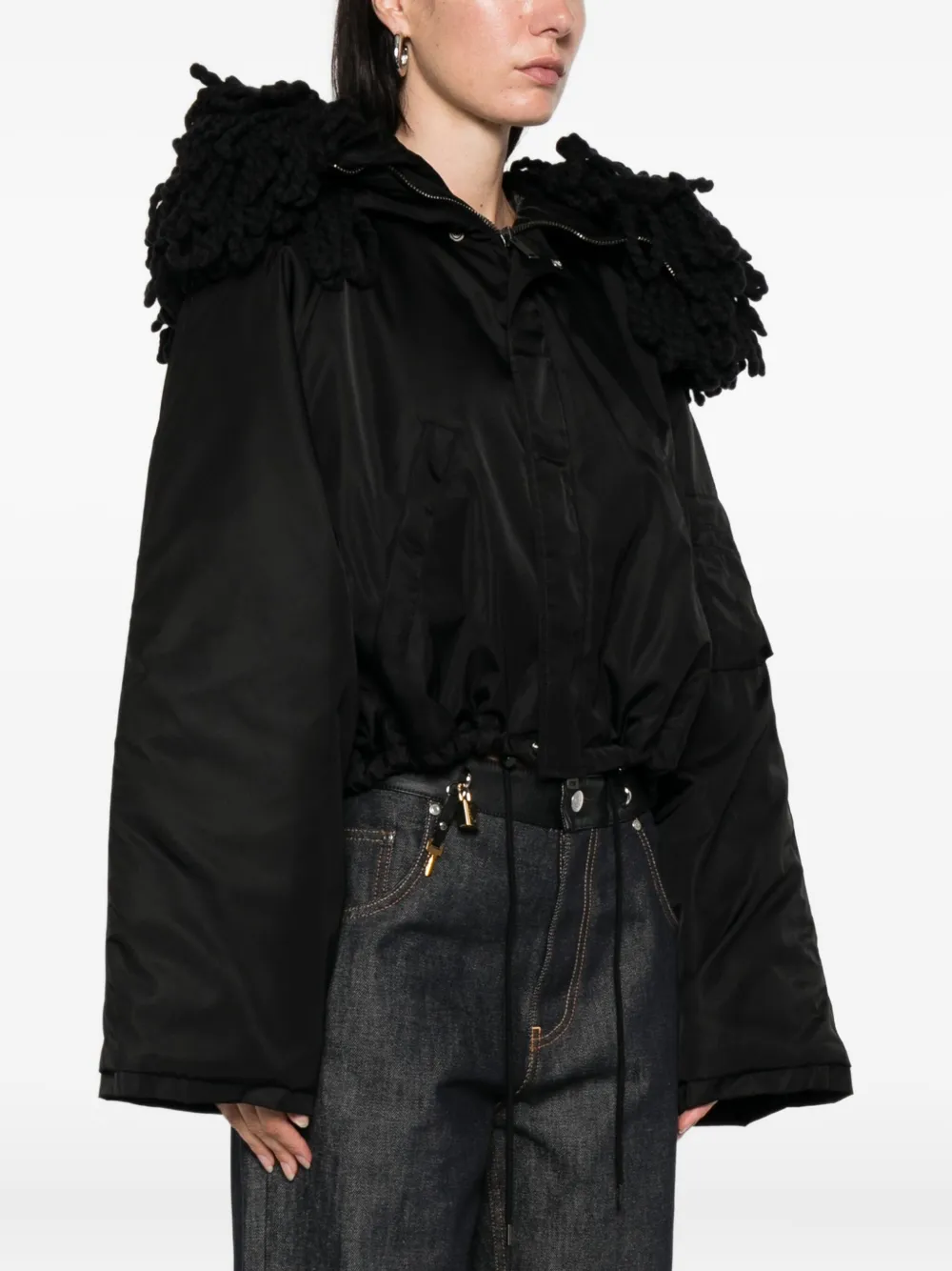 Stella McCartney Gewatteerd jack Zwart