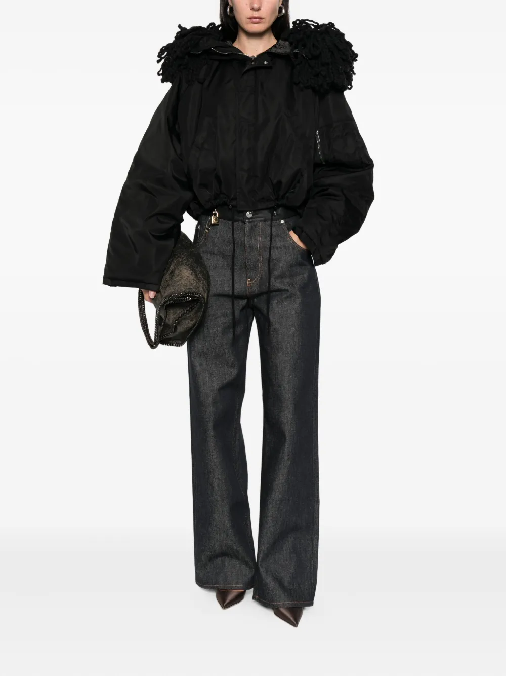 Stella McCartney Gewatteerd jack Zwart