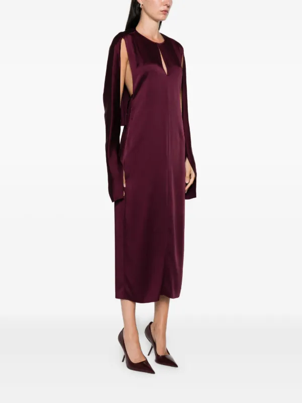 stella mccartney burgundy dress Cape | Red Stella McCartneys dress is Vintage Lace Stacees Floral Print Ruffled Men's Size:14 US