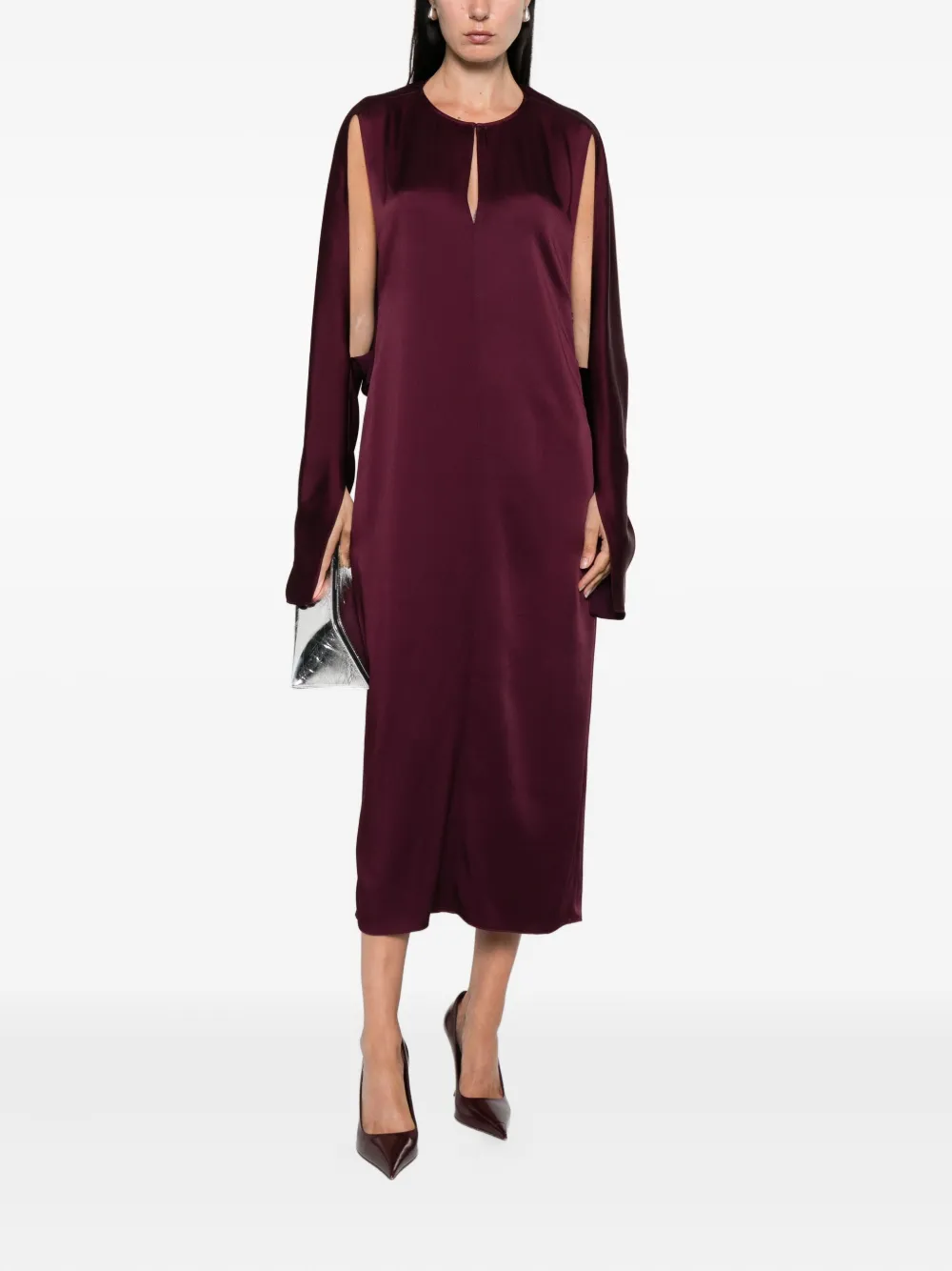 Stella McCartney Jurk met cape Rood