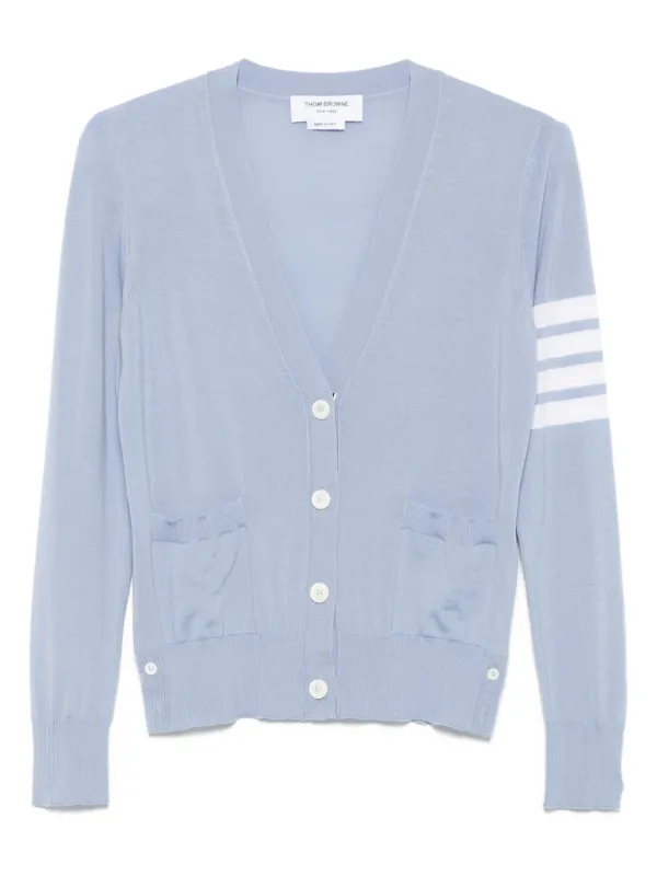 thom browne 水色 カーディガン Thom Browne バージンウール カーディガン | ブルー | FARFETCH JP