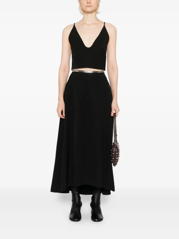 Jil Sander Vネック トップ | ブラック | FARFETCH JP