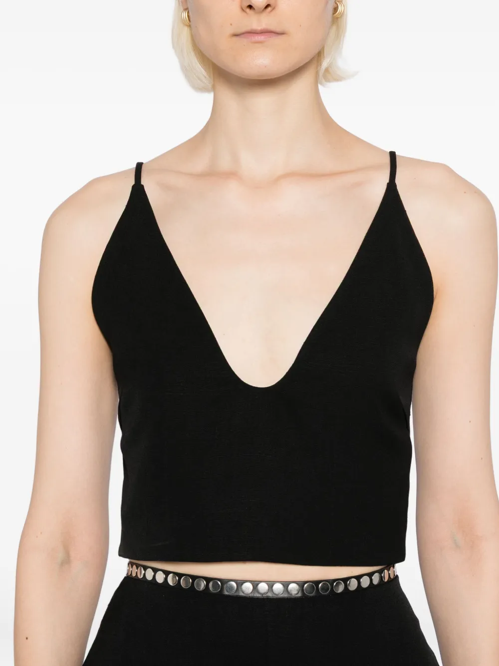 Jil Sander Tanktop met V-hals Zwart