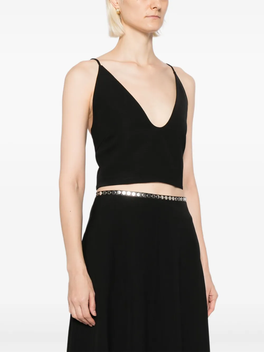 Jil Sander Tanktop met V-hals Zwart