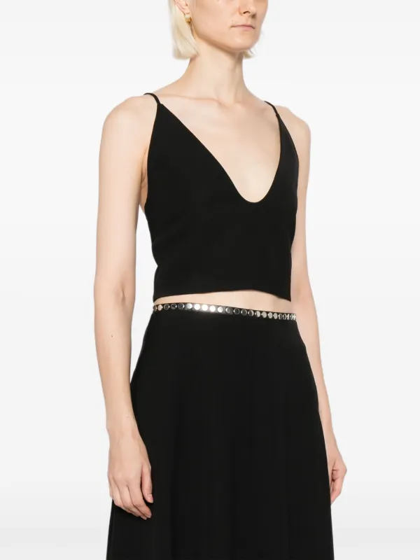 Jil Sander Vネック トップ | ブラック | FARFETCH JP