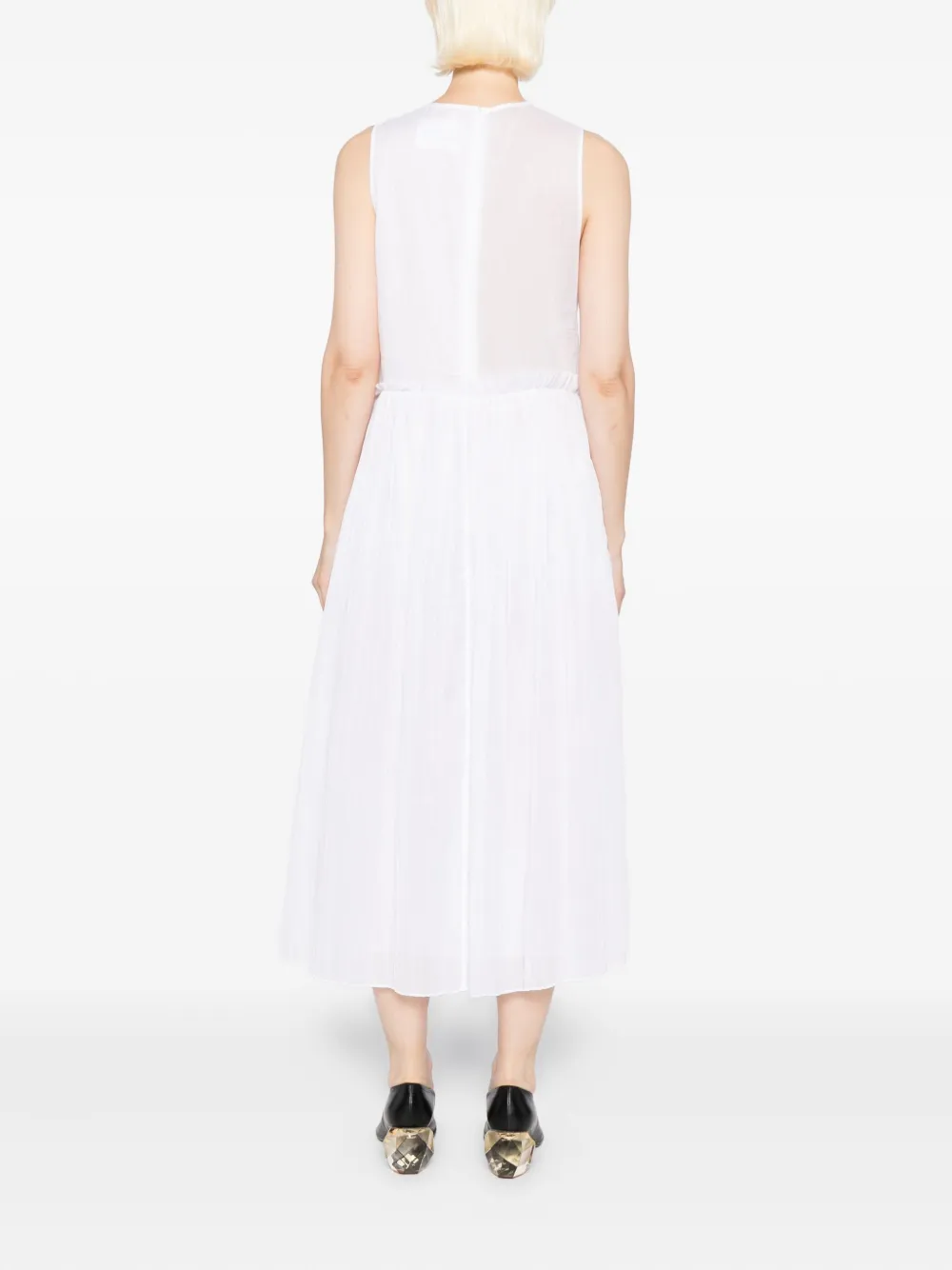 Jil Sander Katoenen mousseline jurk Wit