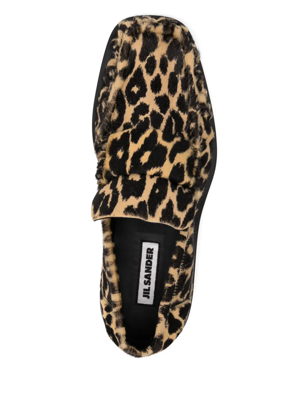 Jil Sander Loafers met luipaardprint Beige