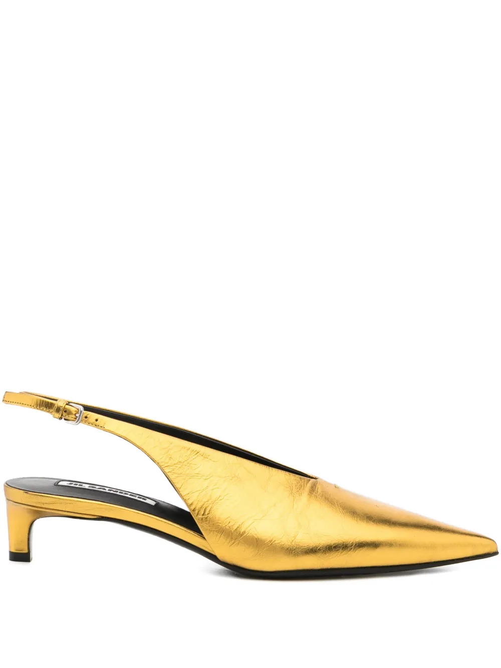 Jil Sander 35mm leather pumps | Gold | Image 1