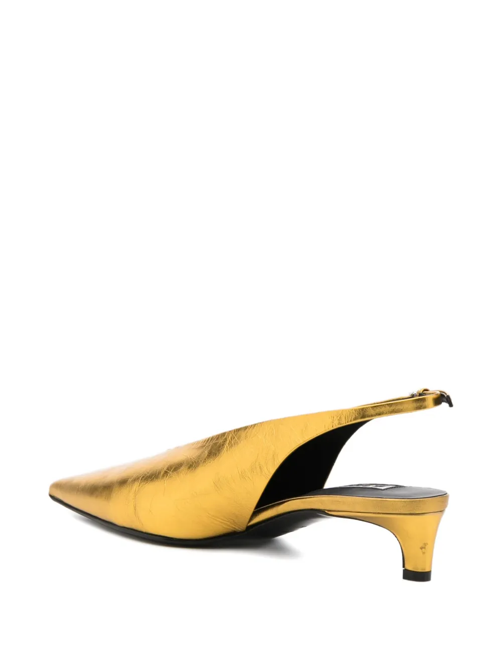 Jil Sander Leren pumps Goud