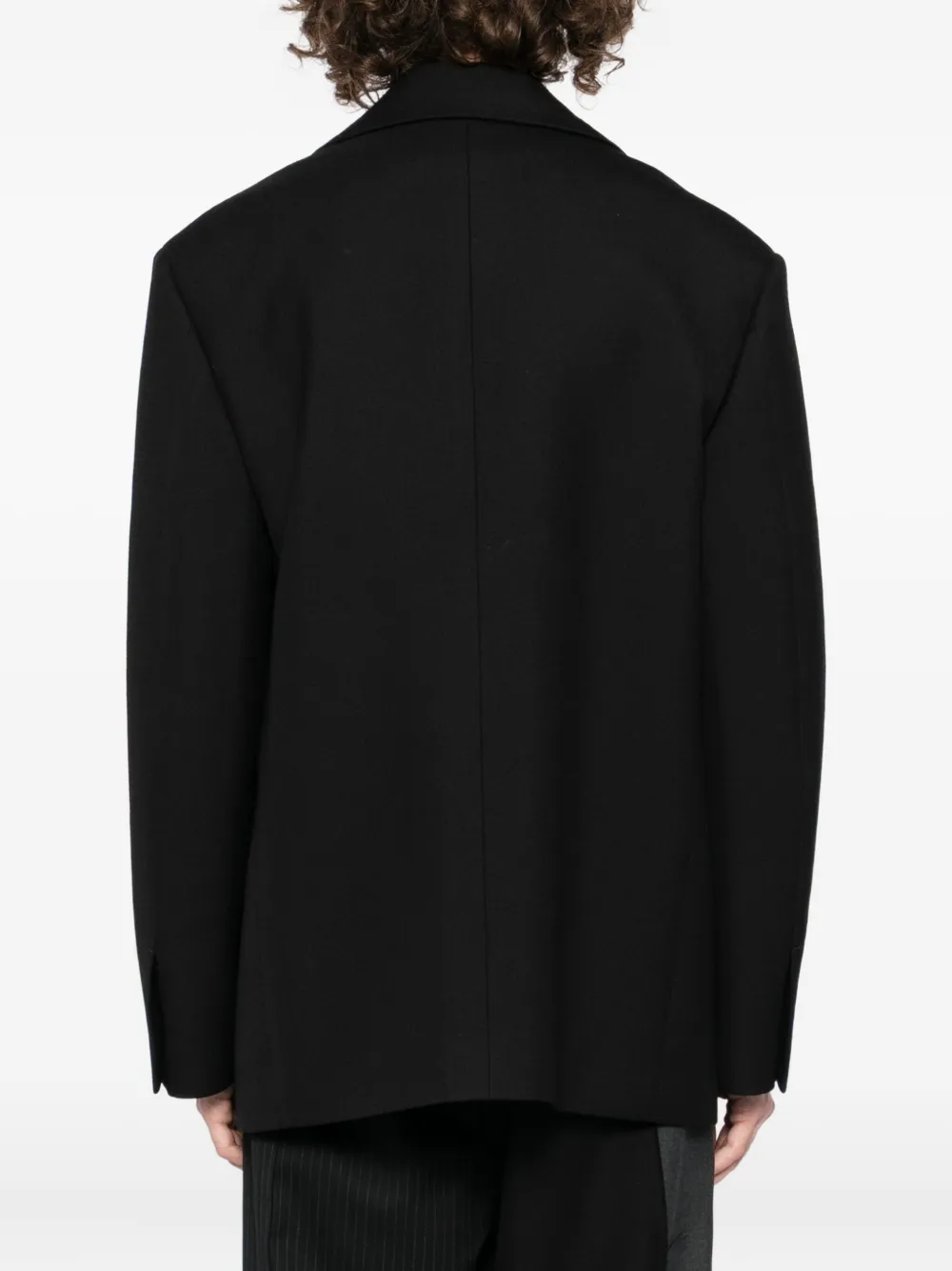 Jil Sander Blazer met enkele rij knopen Zwart