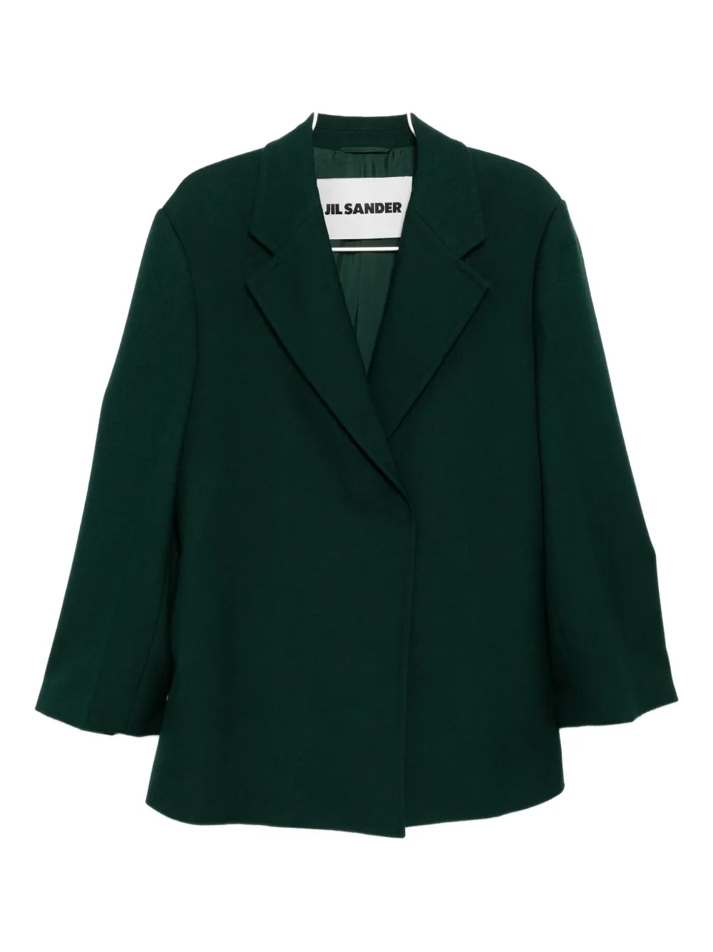 Jil Sander double wool tailord coat | Green | Image 1
