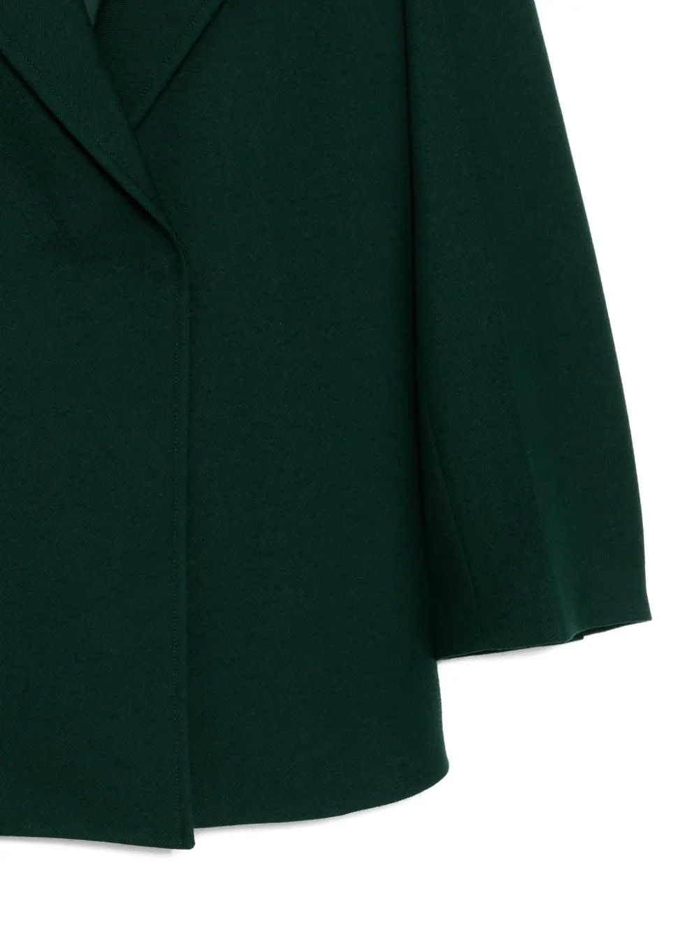 Jil Sander Double Wool Tailord Coat In Green