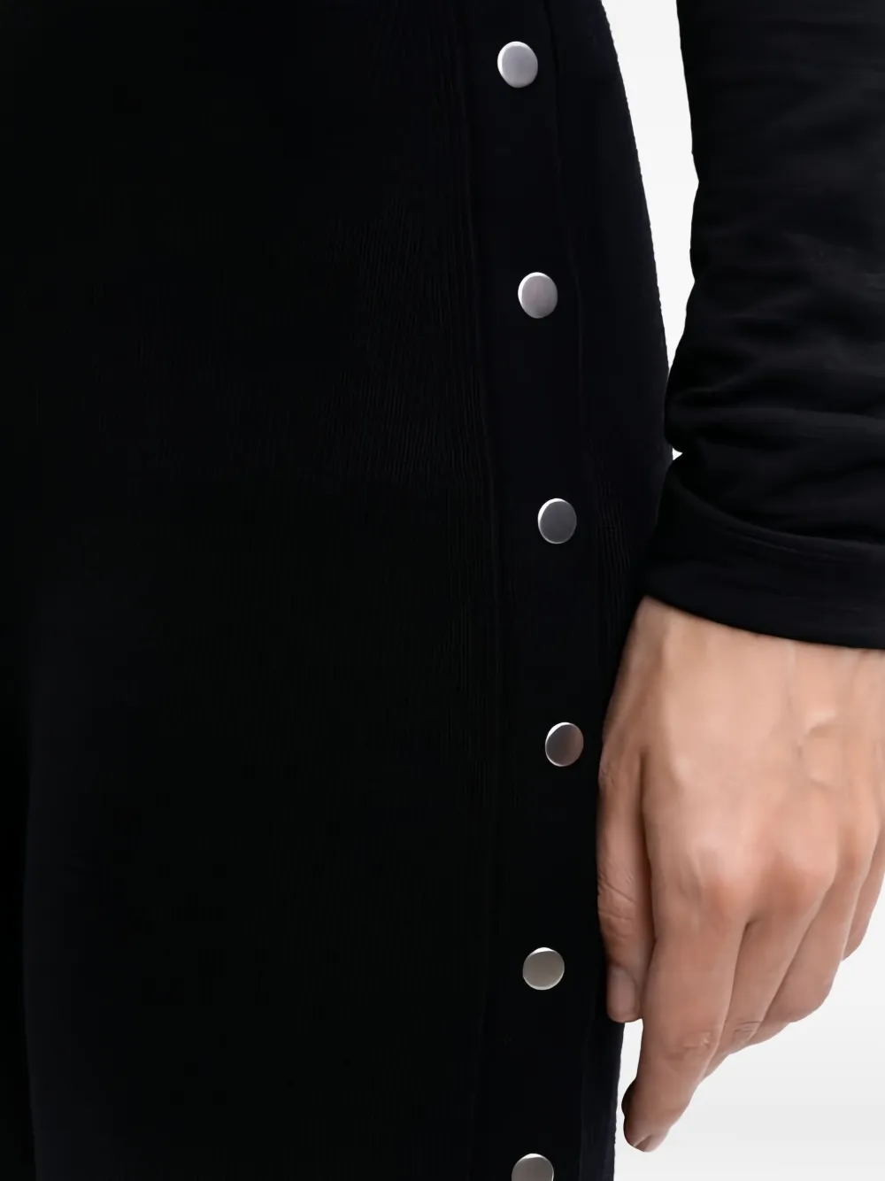 Jil Sander Button-detailed Trousers In Black