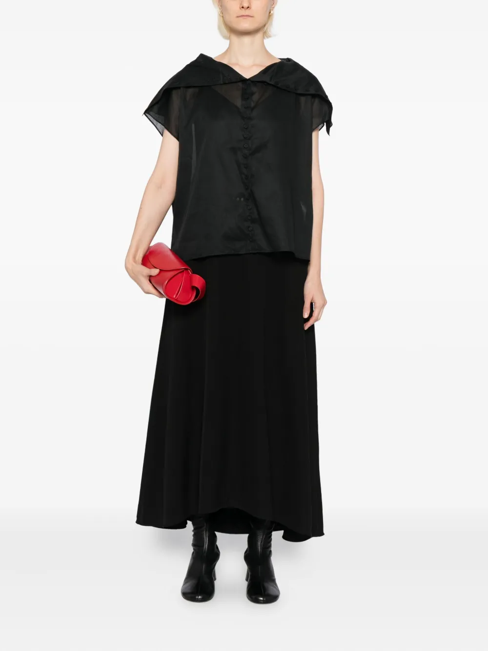 Jil Sander Katoenen shirt - Zwart