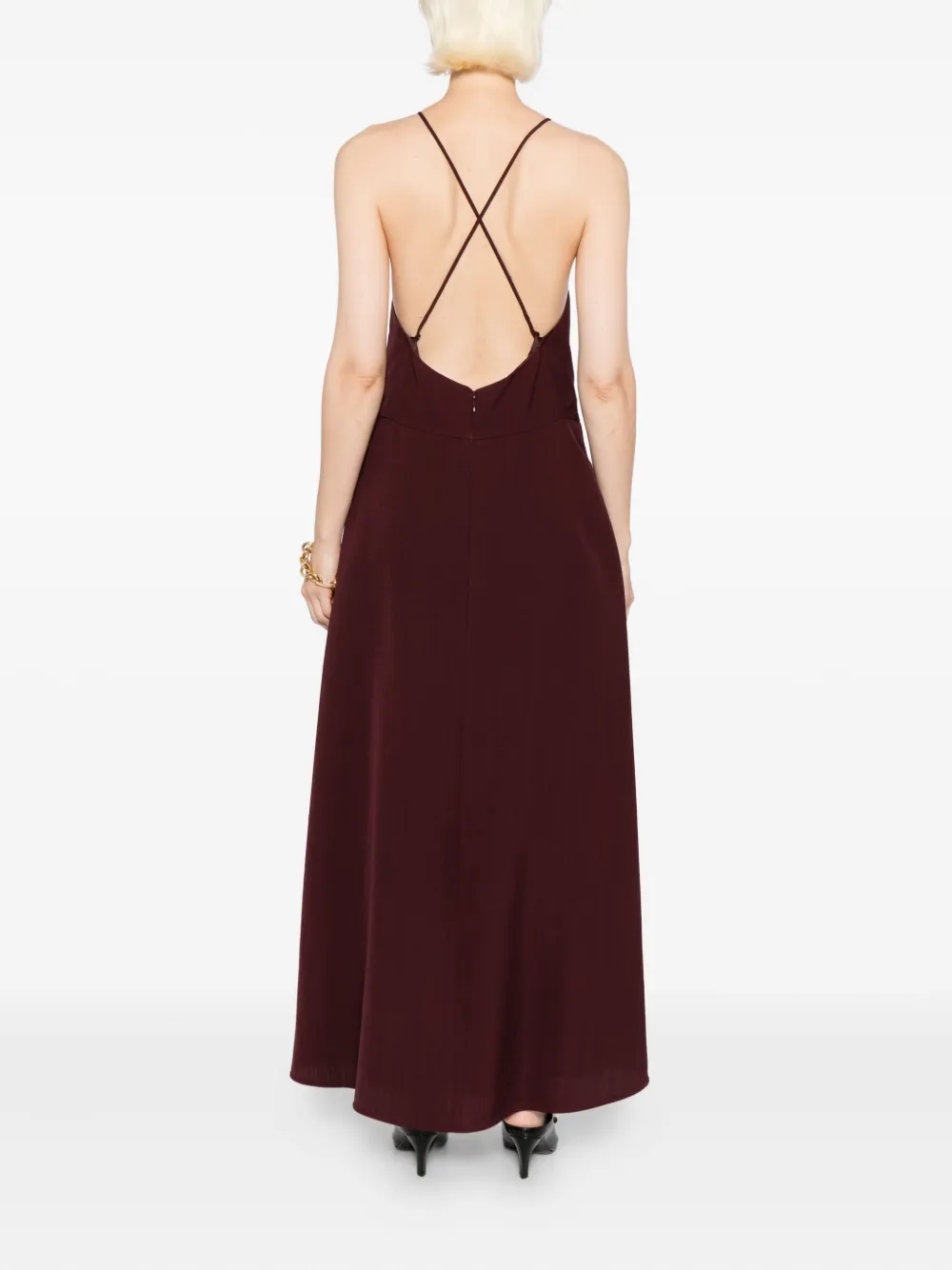 Jil Sander Mouwloze jurk Rood