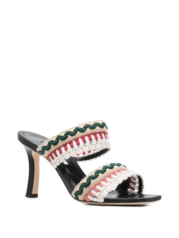 Manolo Blahnik Mabecomu 95mm ウーブンサンダル | ニュートラル