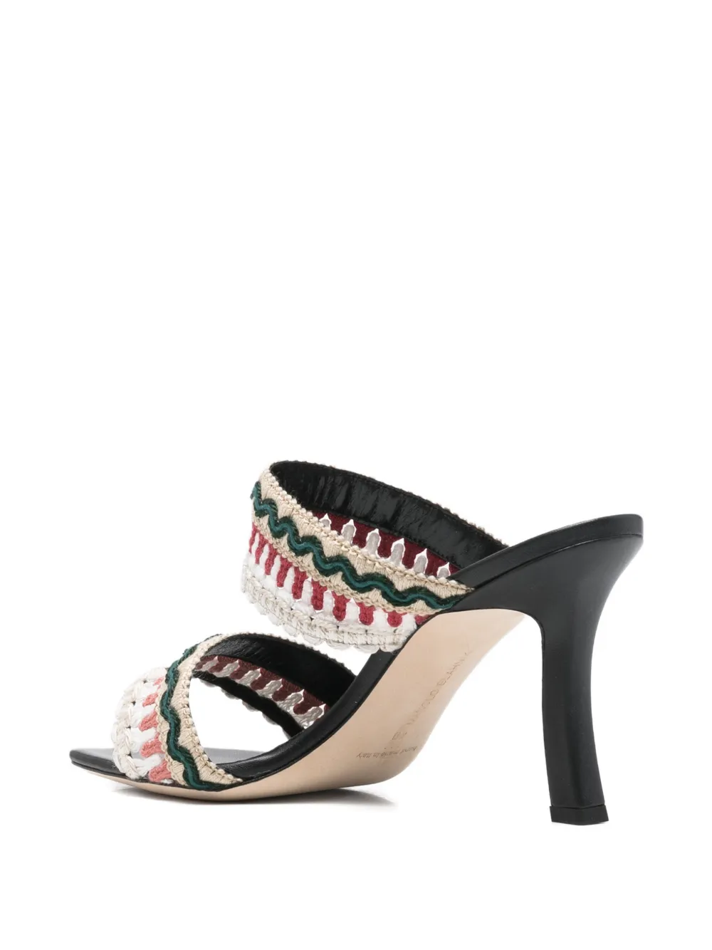 Manolo Blahnik 95mm Mabecomu Woven Sandals In Neutral
