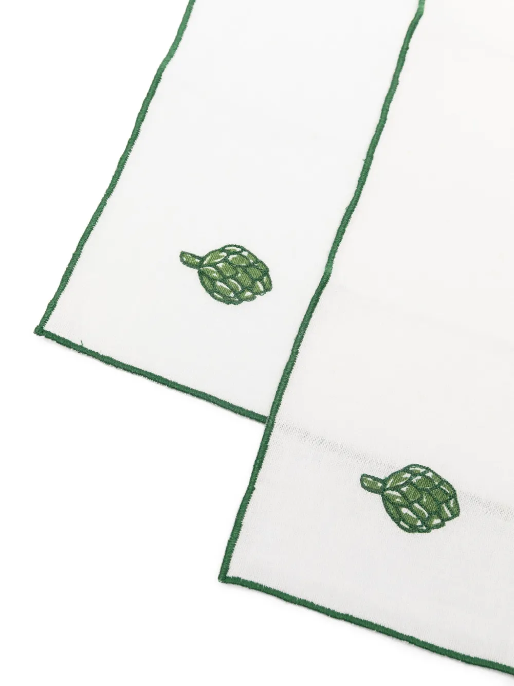 The Conran Shop Artichoke-embroidered Napkin (pack Of Four) In White