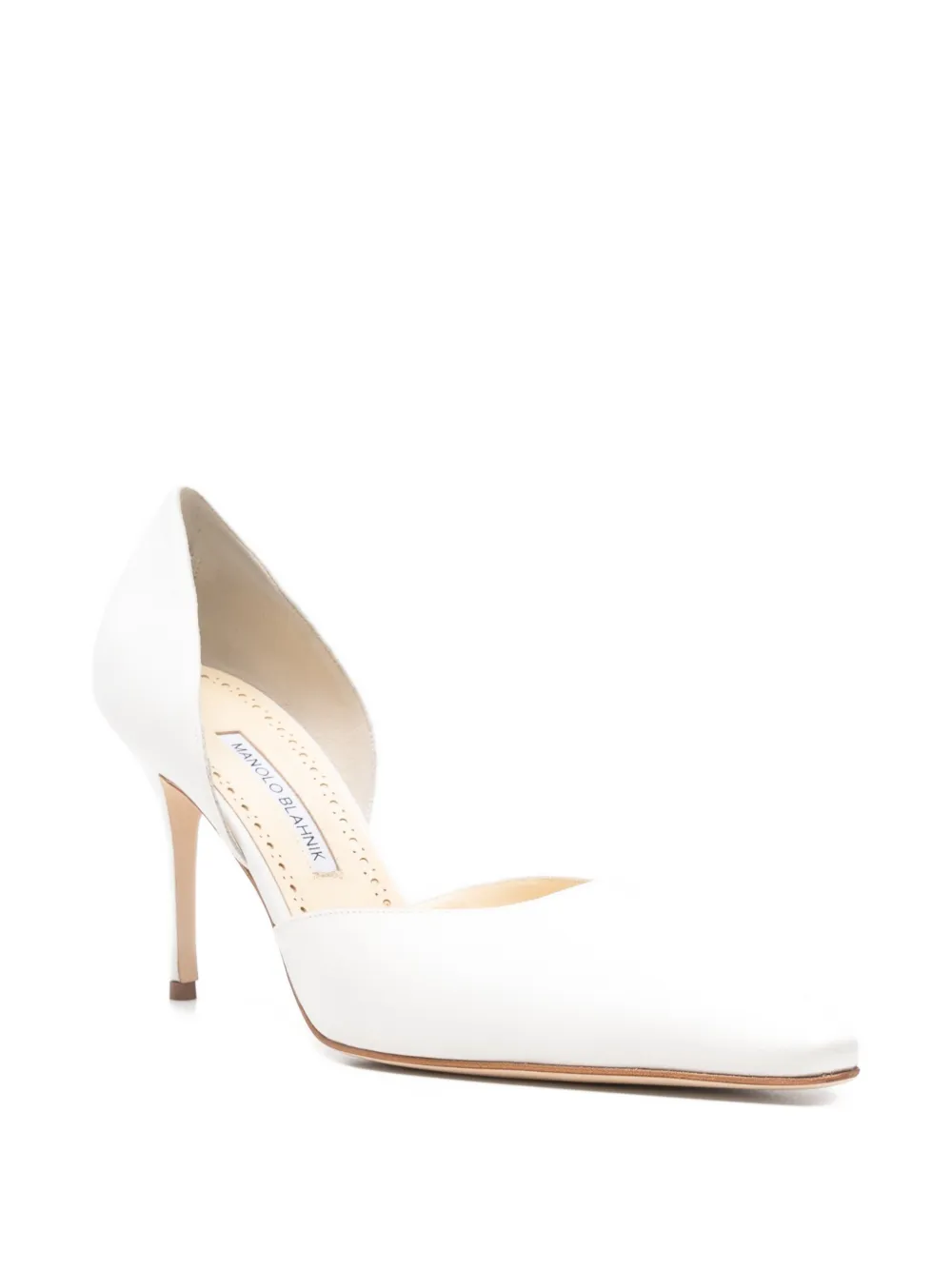 Manolo Blahnik Taylerbinu pointed heeled pumps Wit