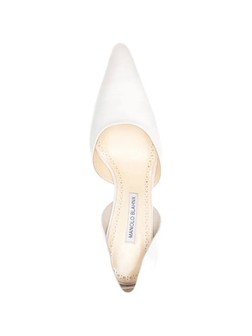 Manolo Blahnik Taylerbinu pointed heeled pumps Wit