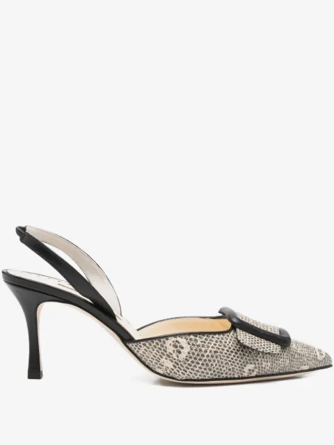 Manolo Blahnik Mayslibi buckle-detail slingback pumps