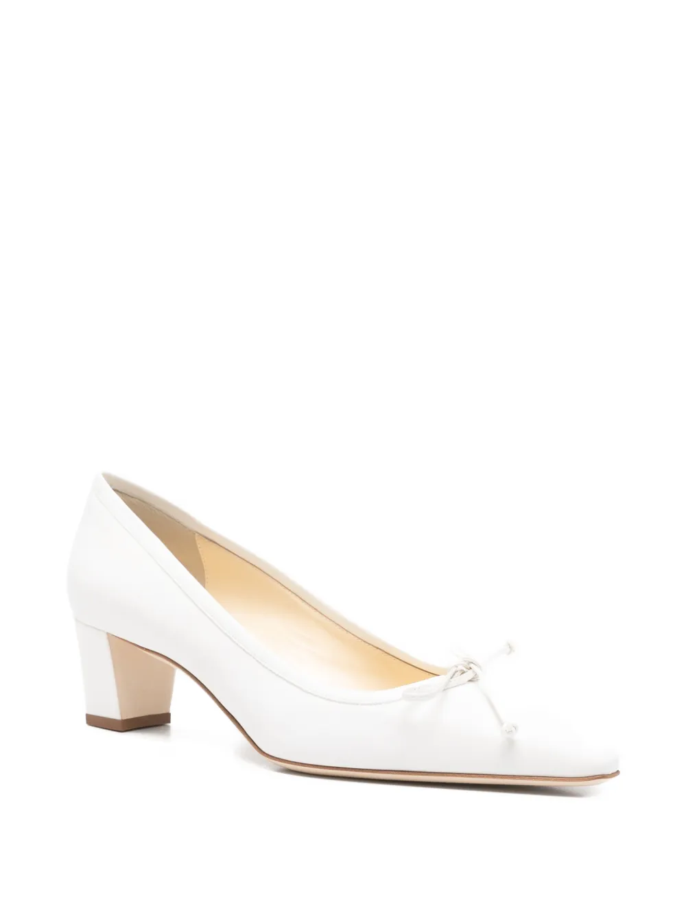Manolo Blahnik Materbal pumps met strik Wit