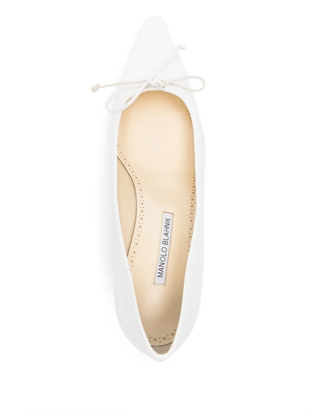 Manolo Blahnik Materbal pumps met strik Wit