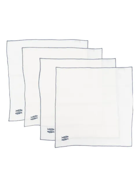 The Conran Shop embroidered-fish napkins (set of four) (45cm x 45cm)