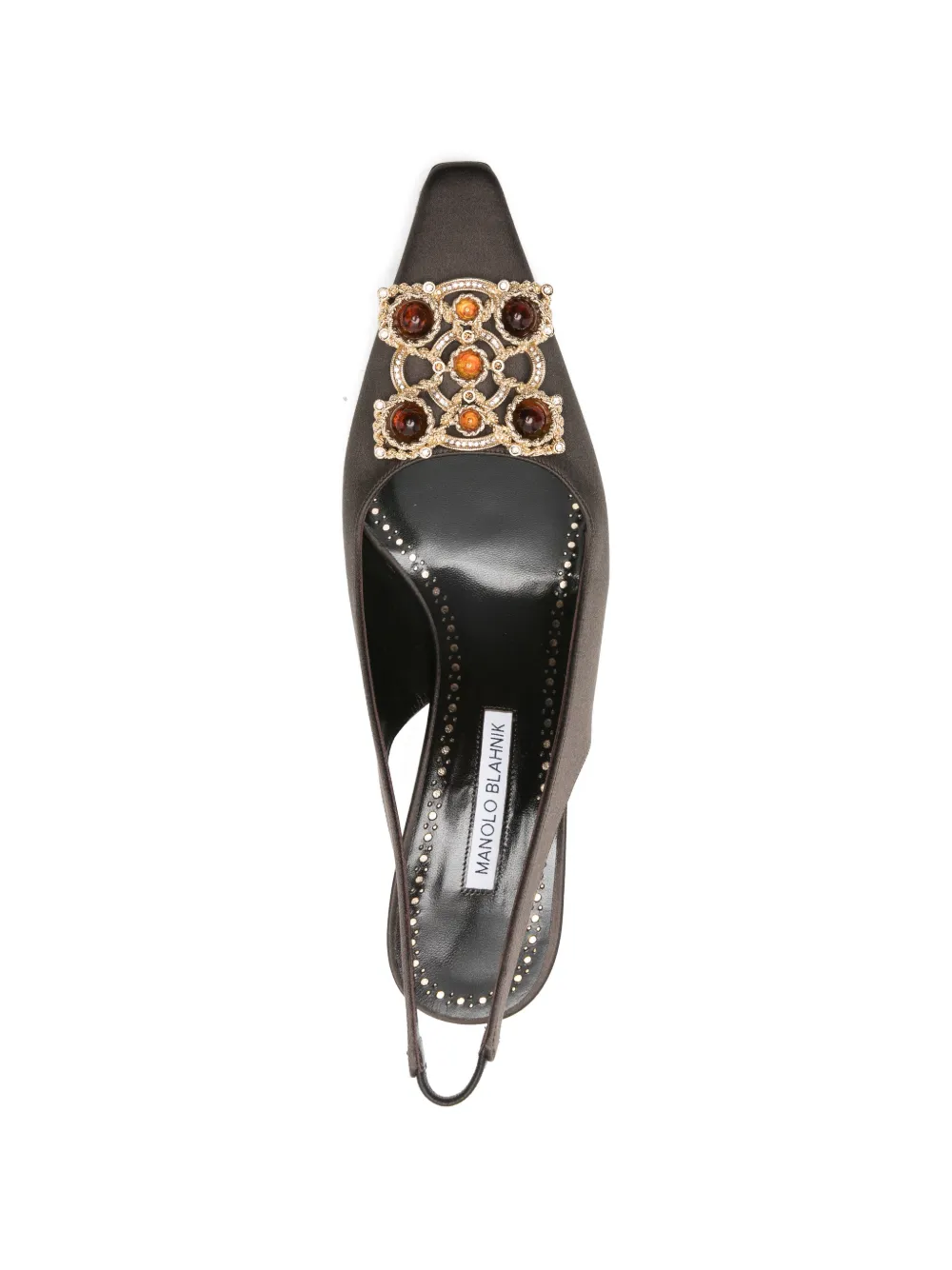 Manolo Blahnik Verfraaide cupida pumps Grijs