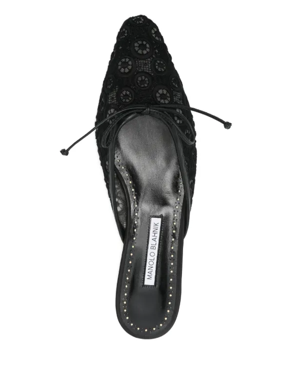 Manolo Blahnik Ballerimu Mules | Black | FARFETCH