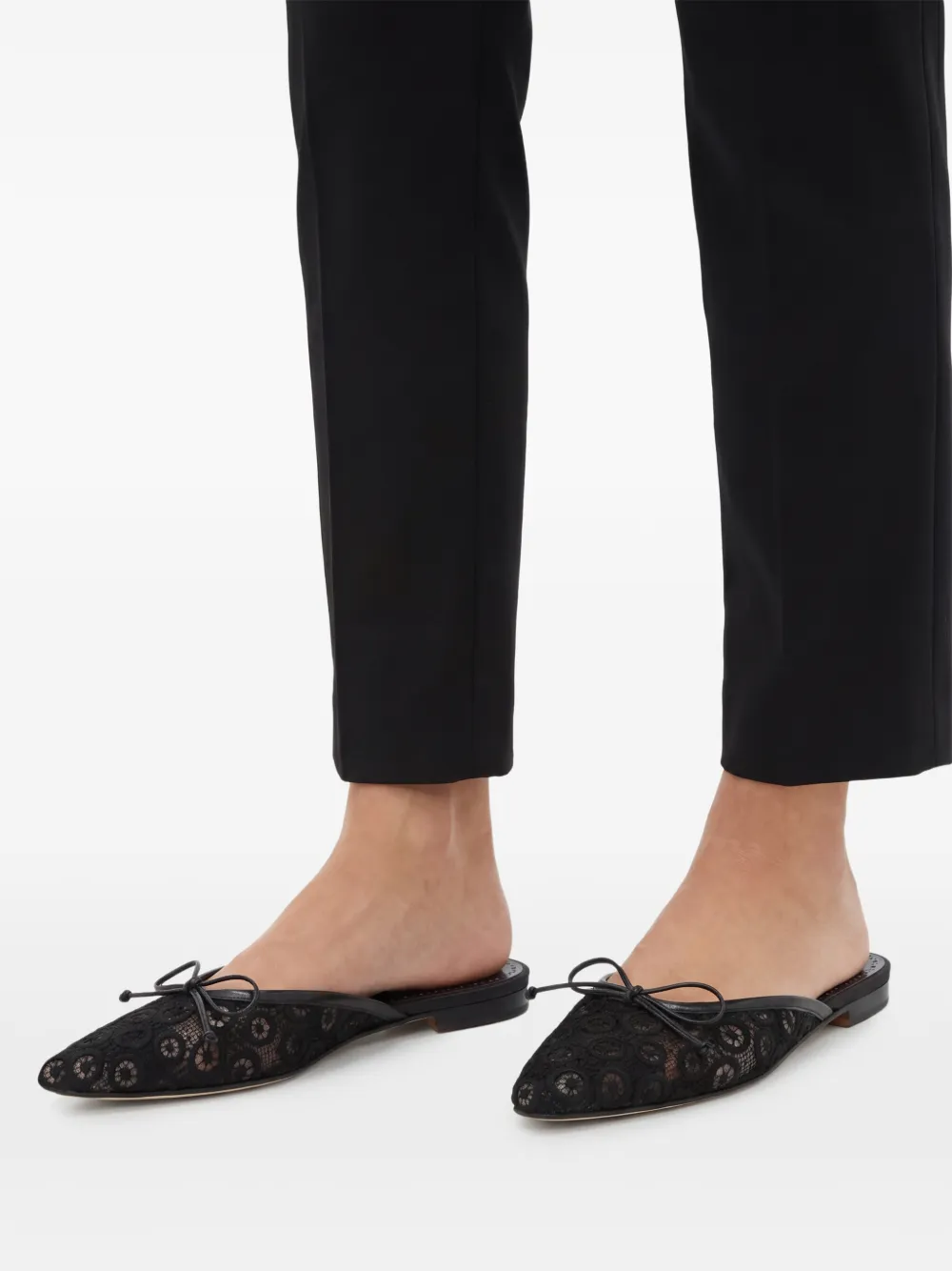 Manolo Blahnik Ballerimu muiltjes Zwart