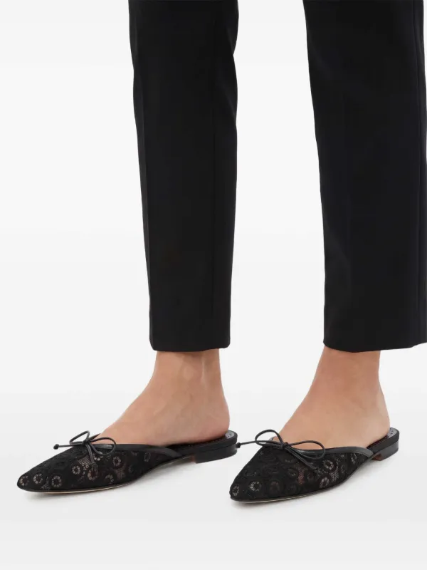 Manolo Blahnik Ballerimu Mules | Black | FARFETCH