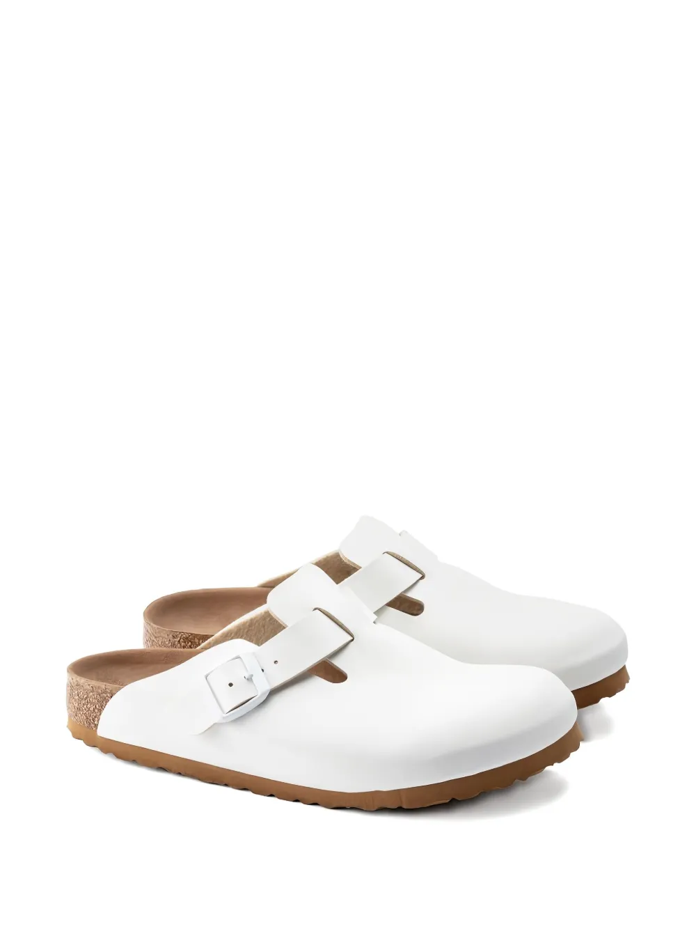Birkenstock Boston Vegan "White" mules