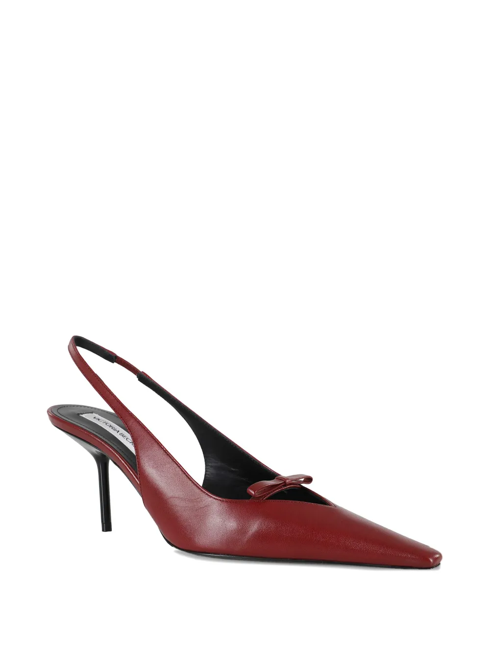 Victoria Beckham bow-detail slingback pumps Red