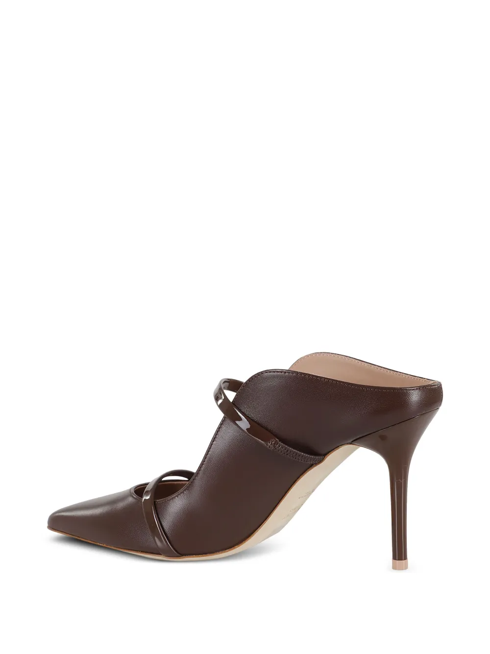 Malone Souliers 85 mm Maureen lakleren stiletto muiltjes Bruin