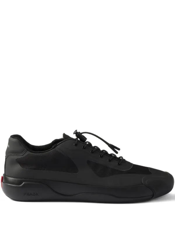 Prada レースアップ スニーカー | ブラック | FARFETCH JP