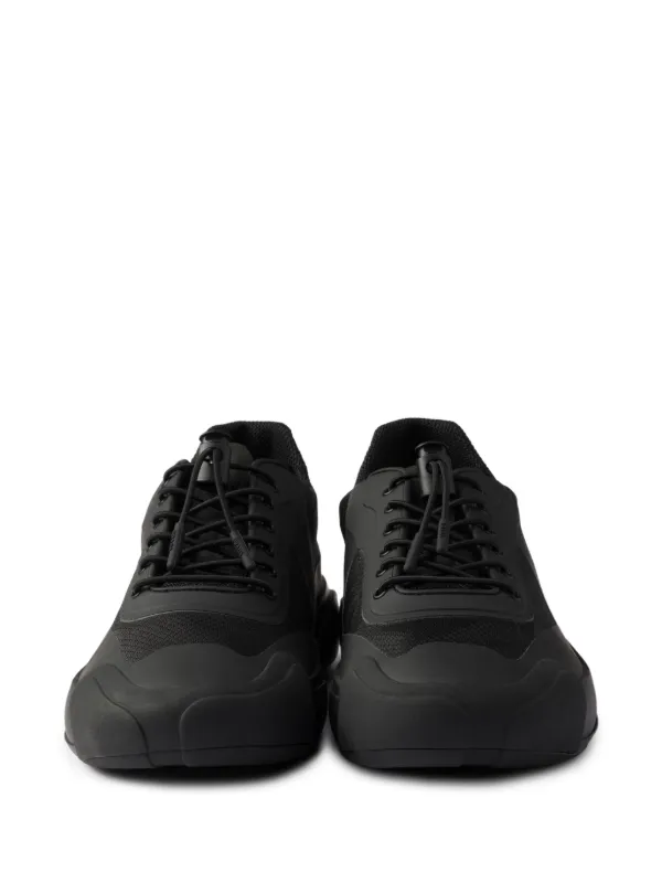 【PRADA】レースアップスニーカー ブラック☆直営店買付 Prada レースアップ スニーカー | ブラック | FARFETCH JP