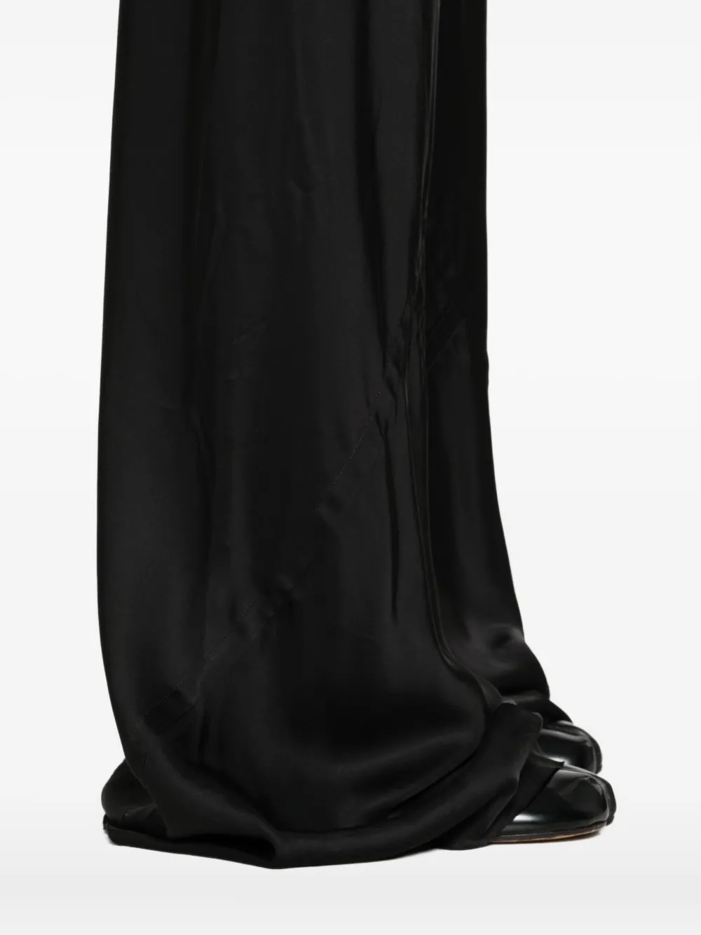 Rick Owens wide-leg high-waisted trousers Zwart