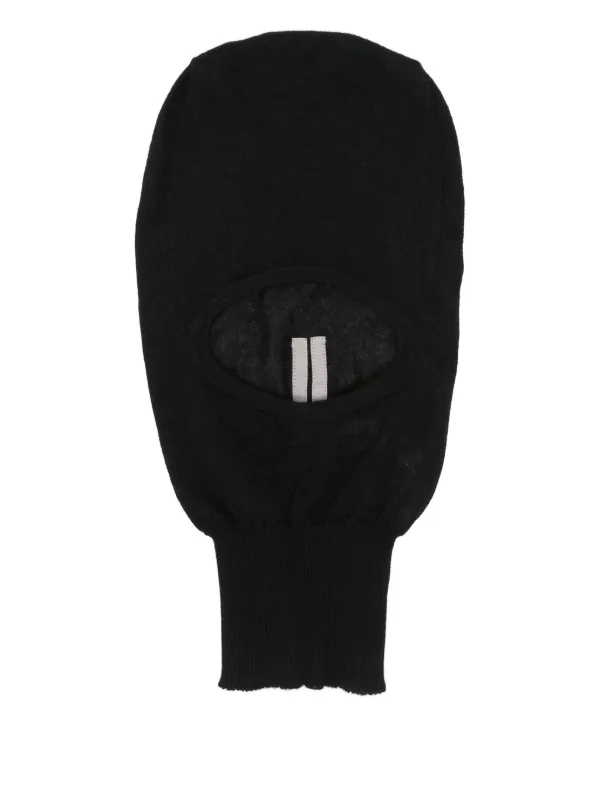 Rick Owens Skull Cashmere Balaclava in Black