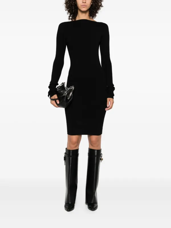 Rick Owens Ribbed boat-neck Dress | Black | FARFETCH