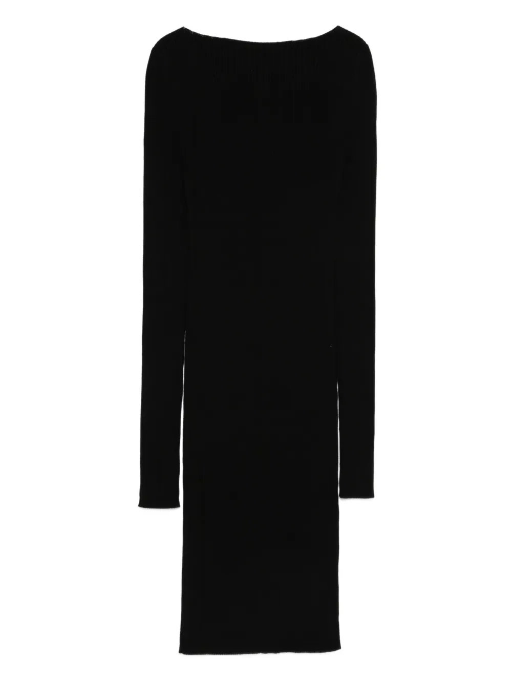Rick Owens ribbed boat-neck dress - ブラック Rick Owens ribbed boat-neck dress - ブラック