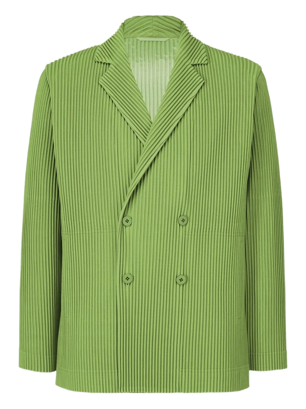 Issey Miyake chamarra plisada con doble botonadura | verde | Image 1