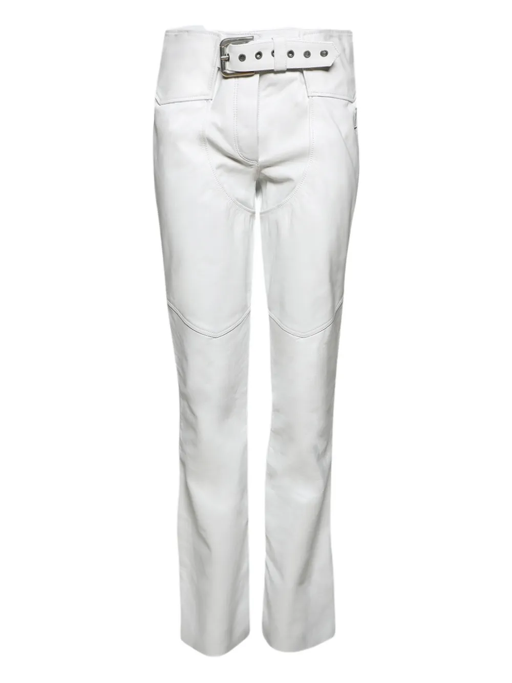 ANGELICA MONTINI STUDIOS belted leather trousers | White | Image 1
